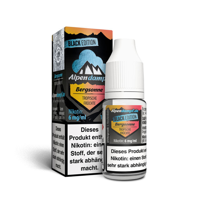 Liquid Black Edition Bergsonne Alpendampf 10ml 06 mg/ml (mittel)