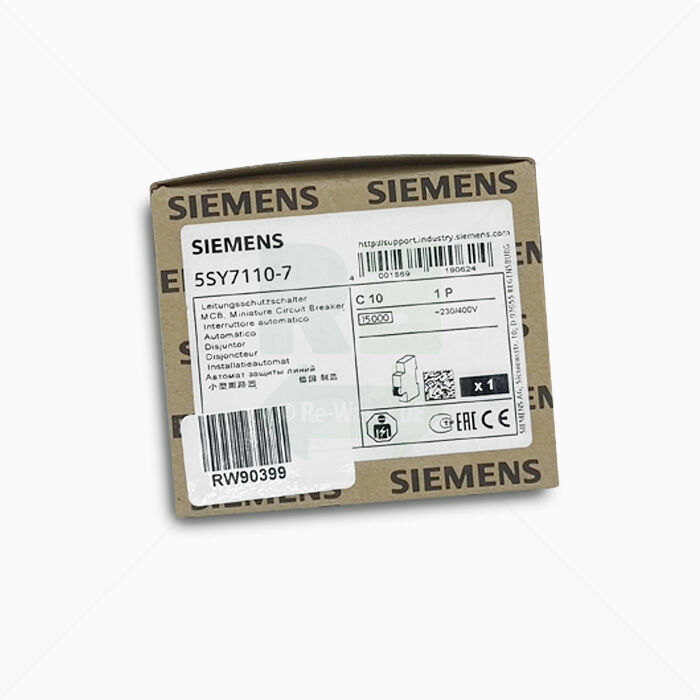 Leitungsschutzschalter Siemens 5SY7110-7, 1-polig C10 15 kA