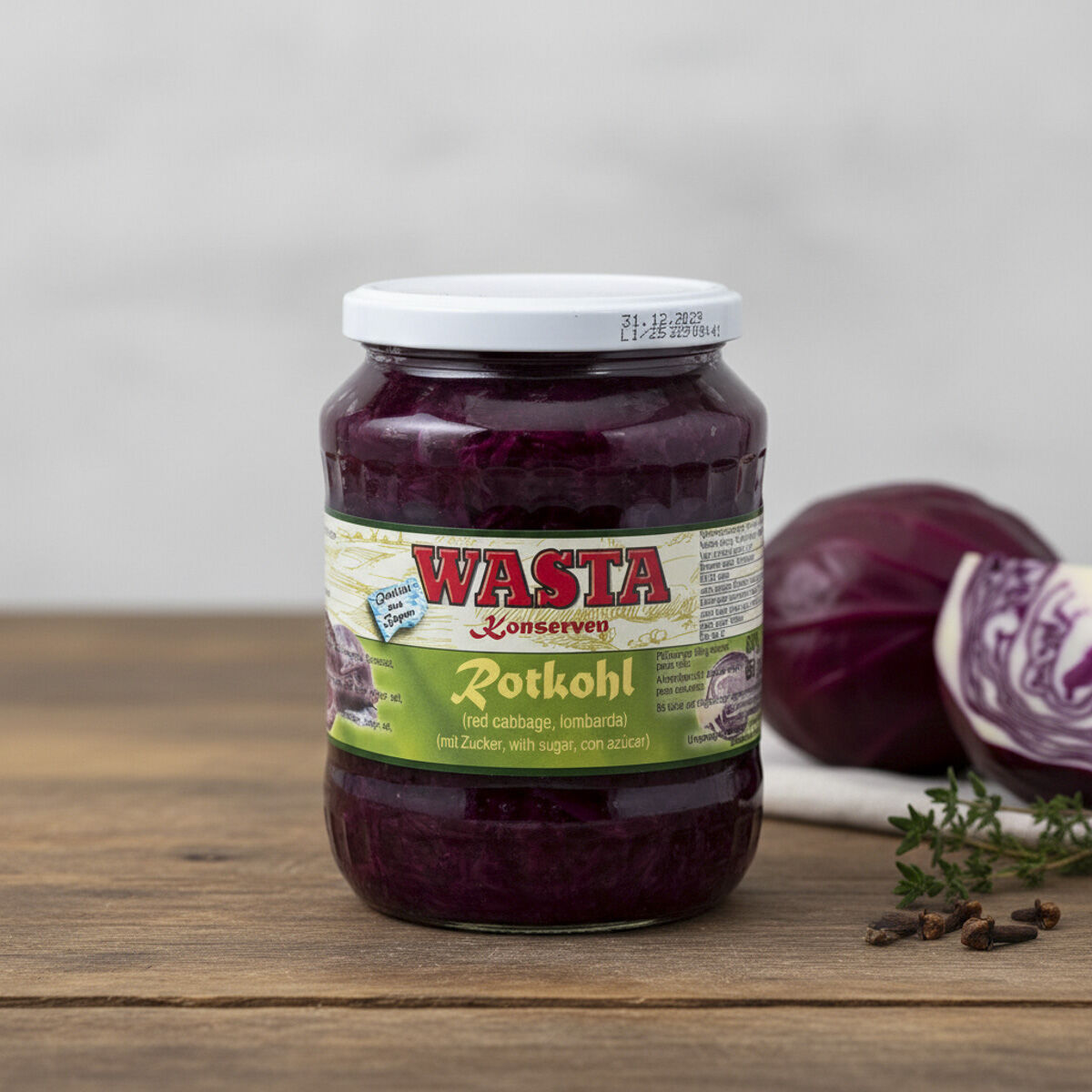 Rotkohl mit Zucker im Glas 720ml von WASTA
