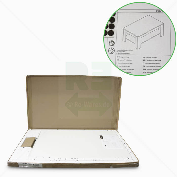 Couchtisch MID.YOU | Rechteckig | Grau/Weiß Couchtisch MID.YOU | Rechteckig | Grau/Weiß
