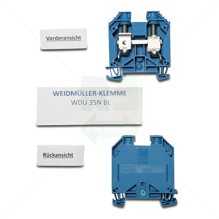 Klemme Weidmüller WDU 35N BL Durchgangs-Reihenklemme 35mm² blau