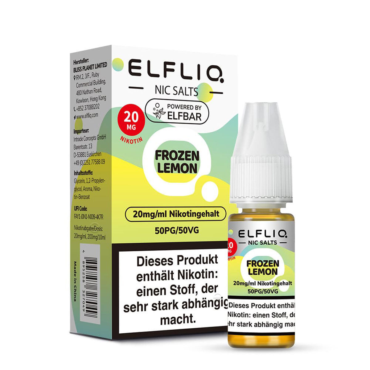 Liquid Nikotinsalz Frozen Lemon ELFLIQ 10ml 20mg/ml (stark)