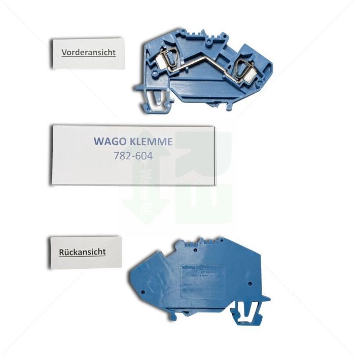 Klemme Wago 782-604 2-Leiter-Durchgangsklemme 6mm² blau