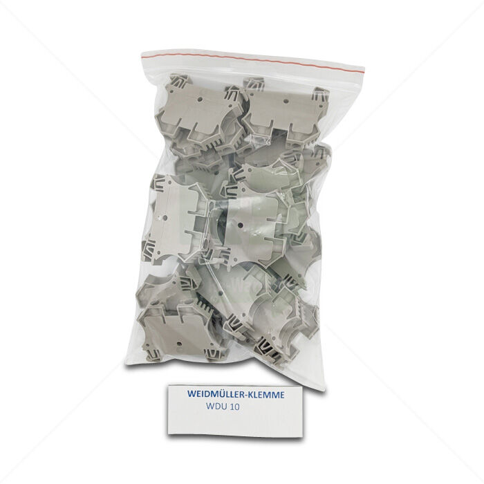 Klemme Weidmüller WDU 10 Durchgangs-Reihenklemme, 10mm², beige 21 Stück