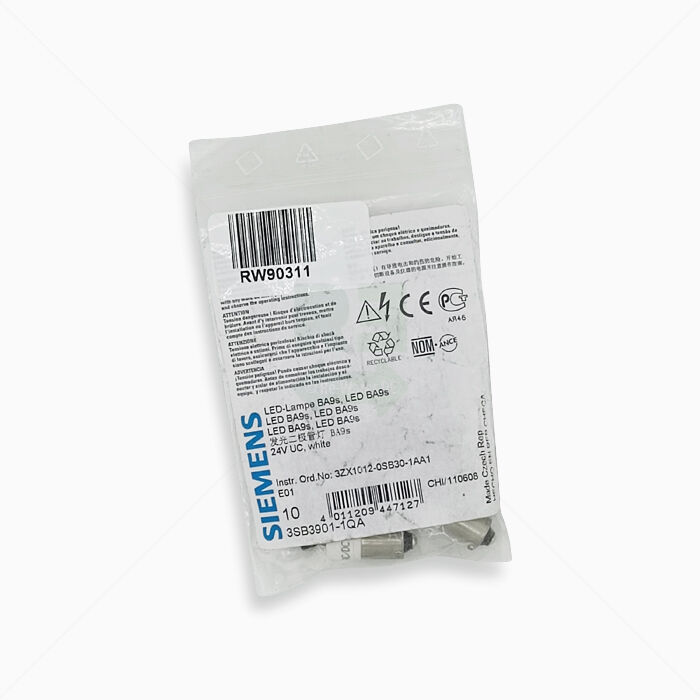 LED Siemens 3SB3901-1QA LED, weiss 10 Stück