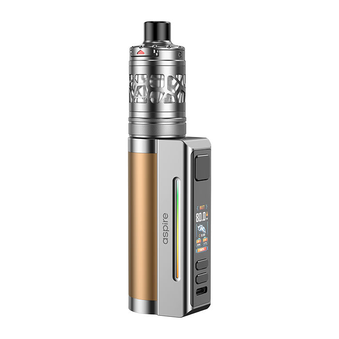 E-Zigaretten Set ASPIRE Zelos M80 4ml 2600mAh gold-silber