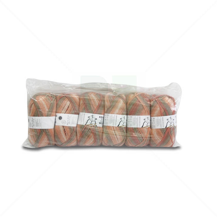 Sockenwolle Ferner 6er Pack mit Merinowolle orange